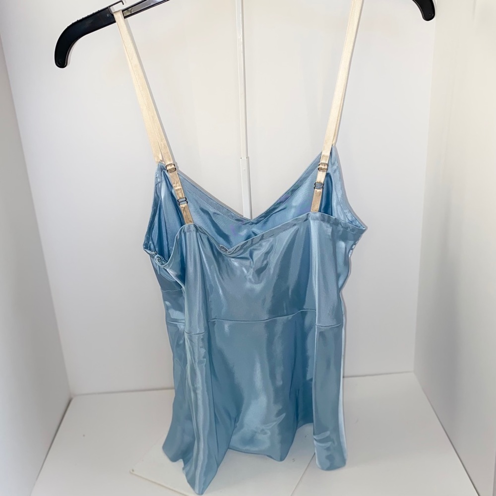 Helmut Lang Compact V-Neck Camisole in Light Blue - Picture 3 of 5